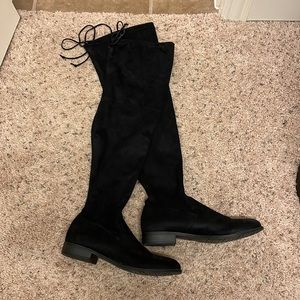 Black over the knee boots